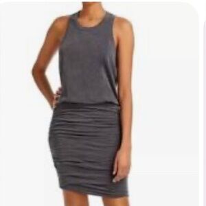 Sundry Blue Ruched Dress